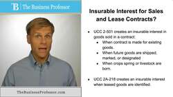 Understanding Insurable Interest in the Sale or Lease of Goods Instructional Video