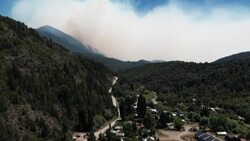CLEAN : Fire in Argentina's Bariloche sends plumes of smoke into the sky News Clip