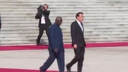 CLEAN : FILE: Solomon Islands' PM Sogavare welcomed in China News Clip