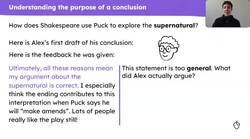 Conclusions to essays: Puck and the supernatural in ‘A Midsummer Night’s Dream’ Instructional Video