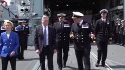 Ursula von der Leyen and Antonio Costa join PM on board HMS Sutherland during UK-EU summit News Clip