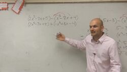 Subtracting polynomials by using the addition method Instructional Video