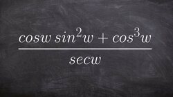 How to simplify a rational trigonometric expression Instructional Video