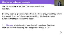 Analysing and emulating Baum's use of unknown characters in 'The Wizard of Oz' Instructional Video