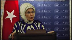 Aid should focus on development: Turkey’s first lady Stock Footage