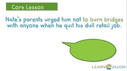 Understanding Idioms: Don't Burn Your Bridges Instructional Video