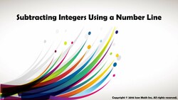 Subtracting Integers Using a Number Line Instructional Video