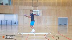 Throwing & Catching - Bench walks & catches Instructional Video