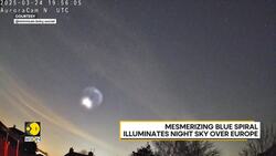 Mysterious blue spiral lights up European night sky after SpaceX launch News Clip