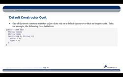 Complete Java SE 8 Developer Bootcamp - Default Constructor Instructional Video