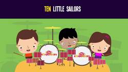 Ten Little Sailors Song for Kids | Nursery Rhymes for Children | The Kiboomers Instructional Video