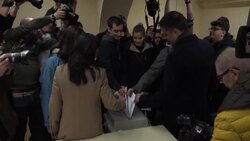 CLEAN : Hungary opposition leader Marki-Zay casts vote in bid to unseat Orban News Clip