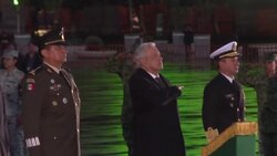 CLEAN : Mexico president hoists flag to half-mast on earthquakes anniversary News Clip