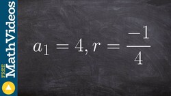 How to find the first five terms of a geometric sequence Instructional Video