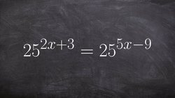 Solving an equation when they have the same base as an exponent Instructional Video