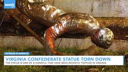 Another Confederate Statue Is Torn Down By Protesters In Virginia News Clip