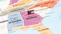 Georgia from USA States Stock Footage