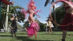 CLEAN : Brazil carnival artist rises above pandemic -- on stilts News Clip