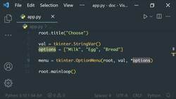 The Ultimate Guide to Python Programming With Python 3.10 - OptionMenu Widget Instructional Video