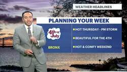 Hot and humid, with a rogue storm ahead of the Fourth of July for the Bronx News Clip