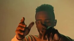 Portrait of Black Man Dancing to Music Stock Footage