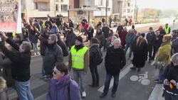 CLEAN : France: Former employees of shuttered plant march in Macron's hometown News Clip