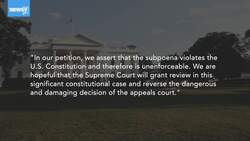 President Trump Appeals Tax Return Case To The Supreme Court News Clip