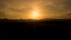 A magnificent sunset mountain forest and the wildest vegetation. North east in Thailand. Concept of: power, adventure, nature and water. Stock Footage