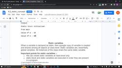 Java for Beginners with Hands-On Program and Capstone Project - Concept of Static in Java Instructional Video