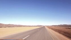 Driving on the way to deep Morocco desert Stock Footage