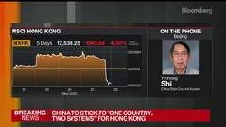 China Cabinet Adviser Shi Discusses Government Policy for Hong Kong News Clip