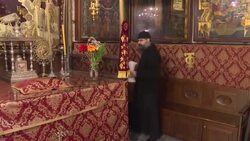 CLEAN : Empty pews at the Church of the Nativity for Orthodox Christmas News Clip