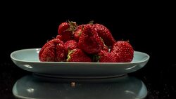 rotting strawberries time lapse Stock Footage