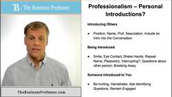 Professionalism - Personal Introductions Instructional Video