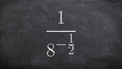 Learn how to rewrite an expression with a negative fraction power in denominator Instructional Video
