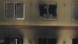 Flowers at site of Japanese anime studio fire News Clip