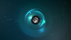 Camera lens and full moon Stock Footage