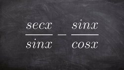 Pre-Calculus - Subtracting two trig rational expression and the simplifying the difference Instructional Video
