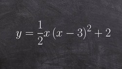 Graphing a quadratic function in vertex form with multiple transformations Instructional Video