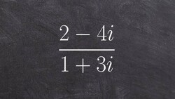 Algebra 2 - Simplifying complex numbers rational expression (2-4i) / (1+3i) Instructional Video