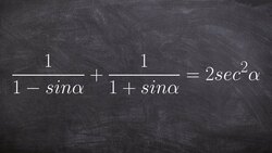 Verifying trig identities by adding rational terms Instructional Video