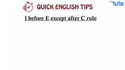 Common English Mistakes: I Before E Except After C | Instructional Video