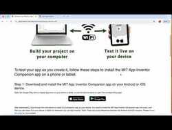 MIT App Inventor: Setup Instructions for Companion App Instructional Video