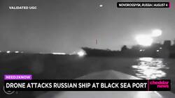 Drone Attacks Russian Ship at Black Sea Port News Clip