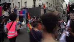 CLEAN : France: LGBTQ activists take to the streets of Paris for 'political' Pride march News Clip