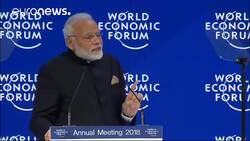 Modi and Trudeau defend free trade at Davos News Clip