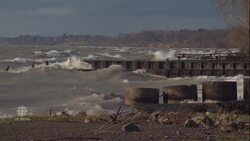 Storm batters Lake Erie shoreline in southwest Ontario News Clip