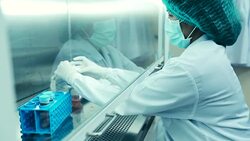 Scientists Working In The Laboratory, Concept Science and Technology, slow motion Stock Footage