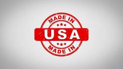 Made In USA Signed Stamping Text Wooden Stamp Animation. Red Ink on Clean White Paper Surface Background with Green matte Background Included. Stock Footage