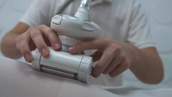 Beautiful girl in massage salon Stock Footage